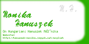 monika hanuszek business card